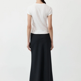 Pinstripe Maxi Skirt - Black