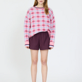 Dakota Knit - Grape Mist Plaid