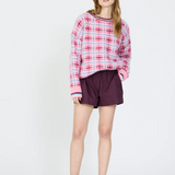 Dakota Knit - Grape Mist Plaid