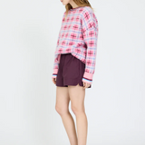Dakota Knit - Grape Mist Plaid