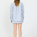 Chiara Multi Stripe L/Sleeve Shirt - GrapeMist/Khaki/Plumeria