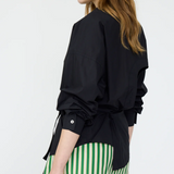 Chiara L/Sleeve Backless Shirt - Black