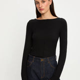Quinn Knit Top-Black