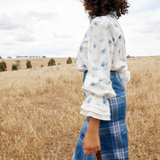 Nola Skirt - Indigo Plaid