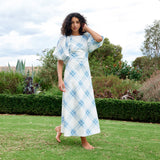 Lucinda Dress - Cerulean Plaid