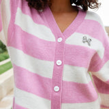 Agnes Cardi - Peony/Antique Stripe