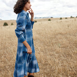 Blaze Dress - Indigo Plaid