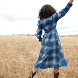 Blaze Dress - Indigo Plaid