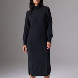 Rumari Roll Neck Dress - Khaki