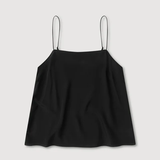 Aime Silk Tank - Black