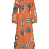 Noddy Dress - Orange Plates