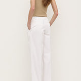 Ellen Cotton Twill Pant - Vintage White