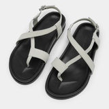Maddison Sandal - Ecru Suede