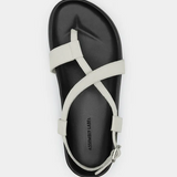 Maddison Sandal - Ecru Suede