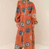 Noddy Dress - Orange Plates
