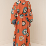 Noddy Dress - Orange Plates