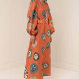 Noddy Dress - Orange Plates