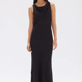 Reign Textured Midi Dress - Black