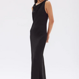 Reign Textured Midi Dress - Black