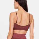 Ribbed Seamless Ballet Bra - Brown