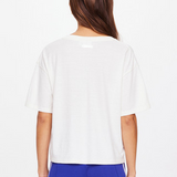 Elina V Neck Tee - White