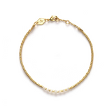 Bead & Gem Bracelet - Ecru