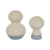 Candleholder Mixed Pair - Fractured Gloss with Band