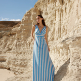 Betty Dress - Ocean Depths/Seashell Stripe