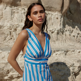 Betty Dress - Ocean Depths/Seashell Stripe