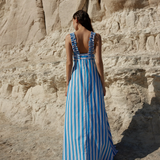 Betty Dress - Ocean Depths/Seashell Stripe