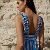 Betty Dress - Ocean Depths/Seashell Stripe