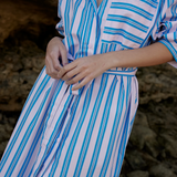 Billy Shirt Dress - Ocean Depths/Seashell Stripe