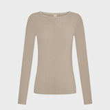 Quinn Knit Top-Taupe