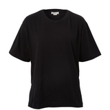 Longline Step Hem Tee - Black