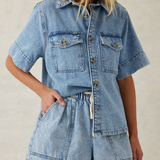 Relaxed Everyday Short - Vintage Blue Denim