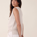 Mesh Knit Tank - Ecru