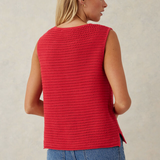 Mesh Knit Tank - Heritage Red