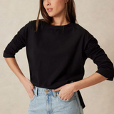 Slouchy Long Sleeve Tee - Black