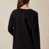 Slouchy Long Sleeve Tee - Black