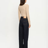 Quinn Knit Top-Taupe