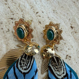 Sao Earrings - Gold/Green