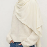 Fine Merino Scarf - Cream