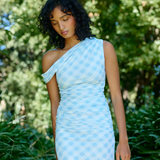 Sophie Mesh Top - Arctic Gingham