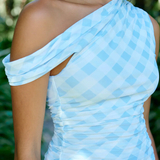 Sophie Mesh Top - Arctic Gingham