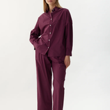 Chiara Long Sleeve Classic Shirt - Cherry