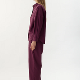 Chiara Long Sleeve Classic Shirt - Cherry