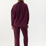 Chiara Long Sleeve Classic Shirt - Cherry