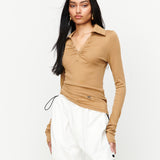 Louise Knit Top - Tan