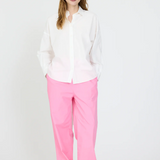 Chiara L/Sleeve Backless Shirt - White