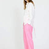 Chiara L/Sleeve Backless Shirt - White